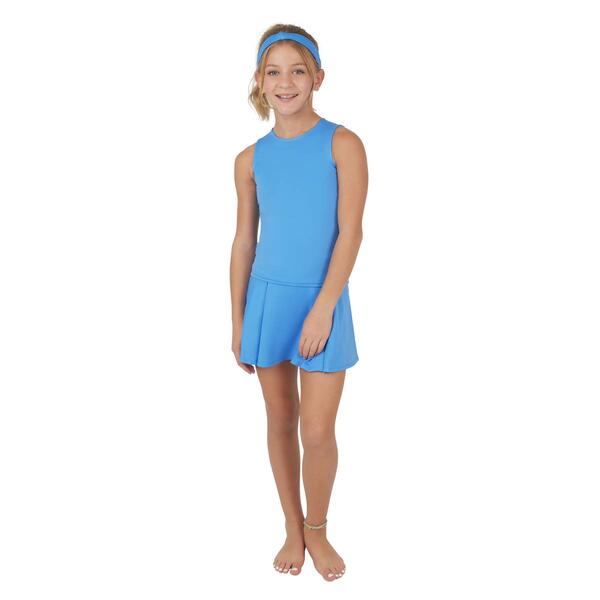 Girls &#40;7-14&#41; 90 Degree&#40;R&#41; By Reflex Tank Top W/ Pleated Skort Set - image 