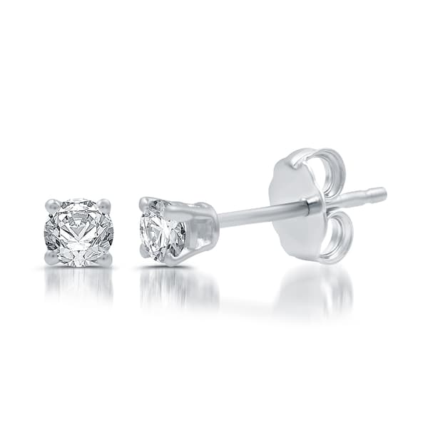 Nova Star® White Gold Lab Grown Diamond Stud Earrings
