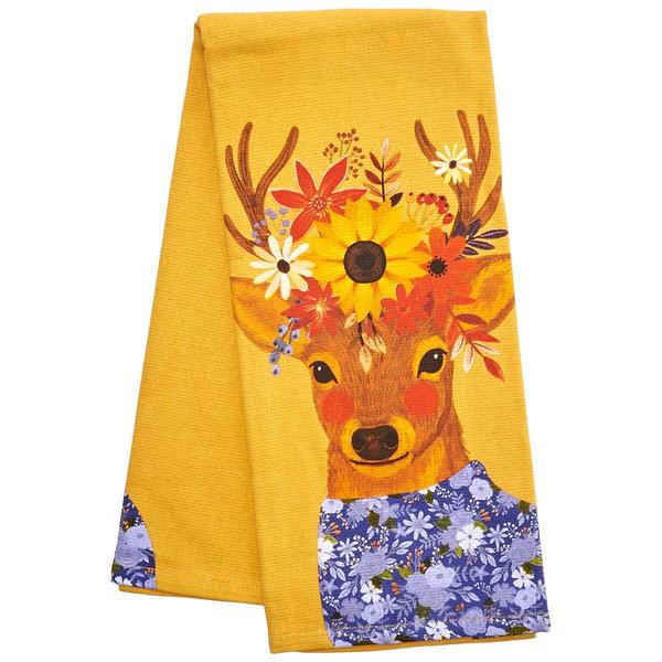Kay Dee Designs Flowers Everywhere Deer Dish Cloth - image 
