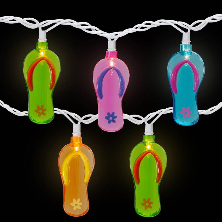 Northlight Seasonal 10ct. Summer Flip Flop Novelty String Lights