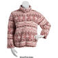 Petite Emily Daniels Long Sleeve 1/2 Zip Aztec Sherpa Fleece Top - image 3