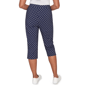 Petite Alfred Dunner Port Side Pull On Dot Capris - image 2