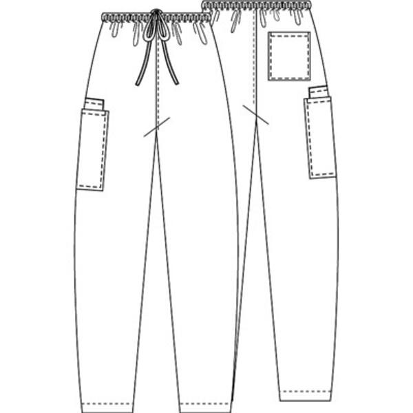 Unisex Cherokee Drawstring Cargo Pants - Teal