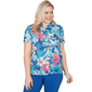 Petites Alfred Dunner The Royal Treatment Tropical Lace Short Sl - image 1