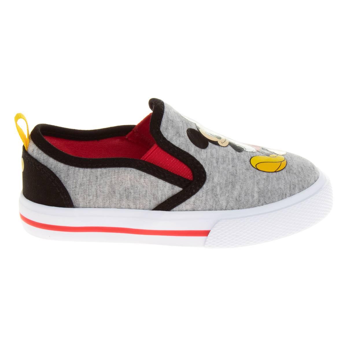 Toddler Boys Disney Mickey Mouse Slip On Canvas Fashion Sneakers
