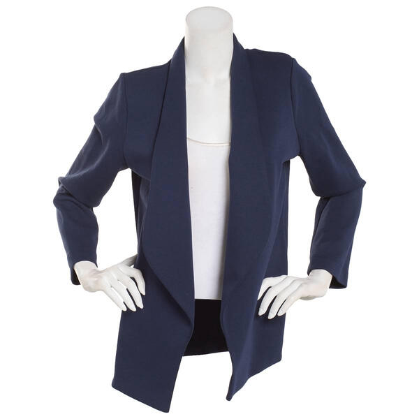 Womens NY Collection 3/4 Sleeve Solid Ponte Blazer - image 