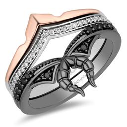 Enchanted by Disney Sterling Silver Maleficent Motif Ring