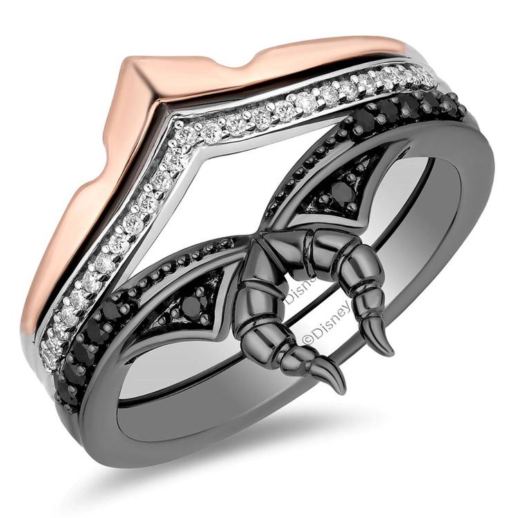 Enchanted by Disney Sterling Silver Maleficent Motif Ring