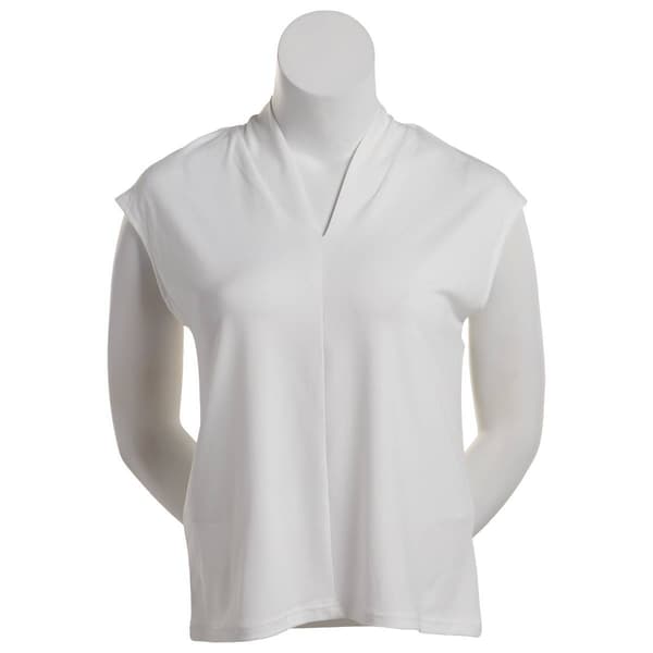 Womens Emaline Essentials Dolman Sleeve V-Neck Crepe Blouse