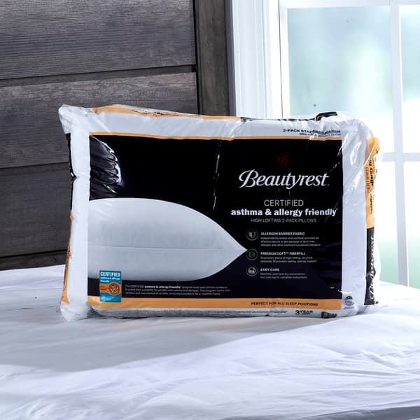 Beautyrest 2pk. Certified Asthma & Allergy Friendly Pillows - image 