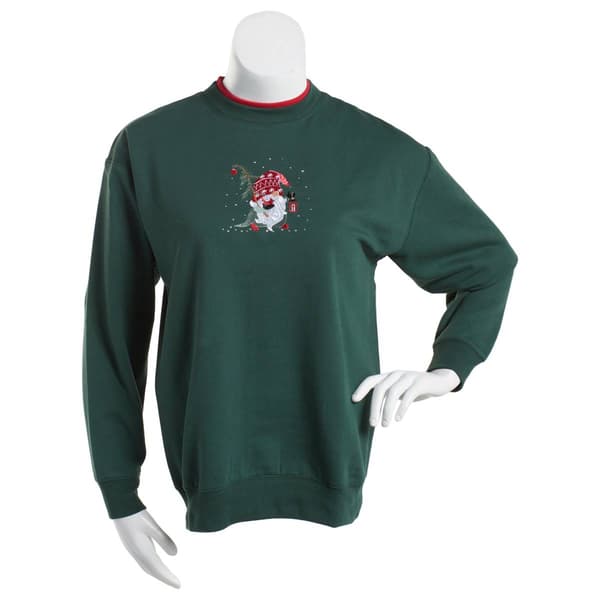 Plus Size MCCC Sportswear Holiday Tree Gnome Fleece Top - image 