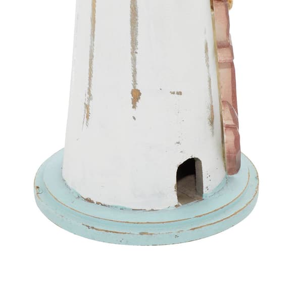9th & Pike&#174; White Wood Coastal Sculpture Lighthouse