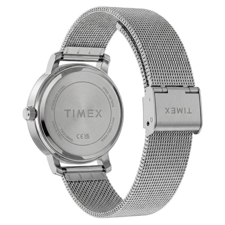 Womens Timex® Silver-Tone Sunray Dial Crystal Watch - TW2Y48600JT