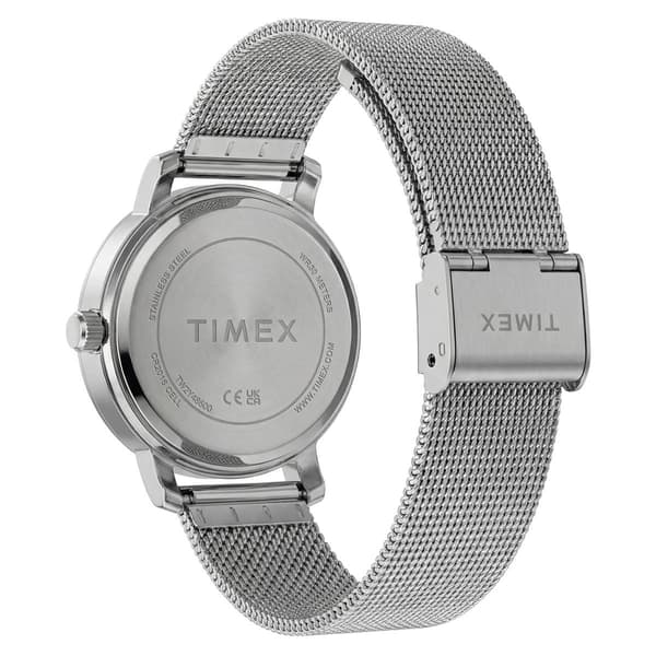 Womens Timex® Silver-Tone Sunray Dial Crystal Watch - TW2Y48600JT