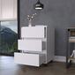 FM FURNITURE Vienna White 3 Drawer Filling Cabinet - image 2
