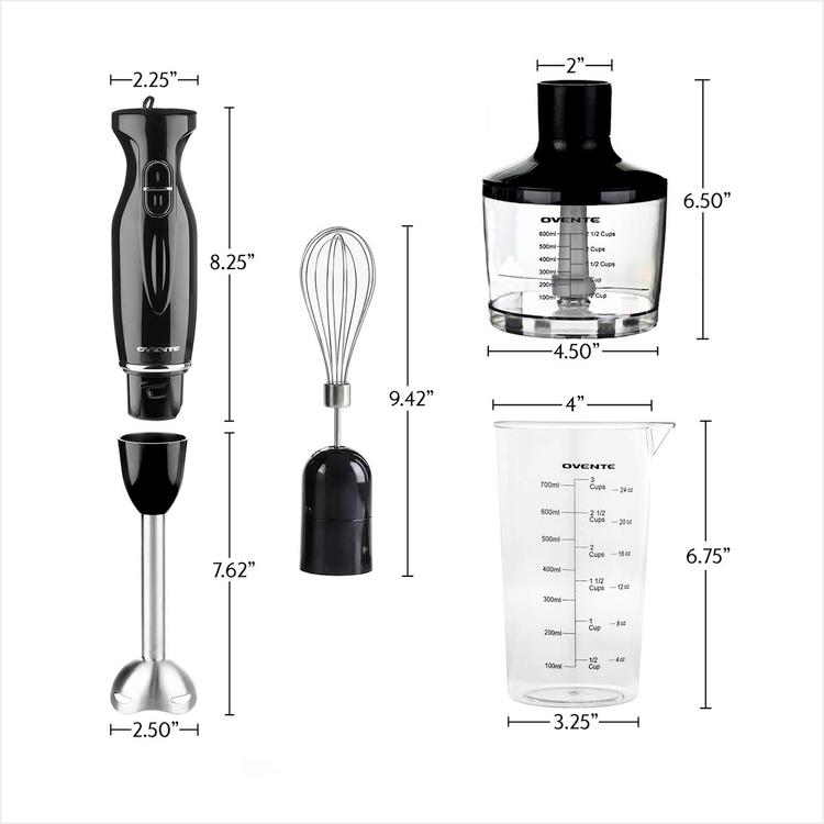 Ovente Immersion Electric 2-Speed Hand Blender