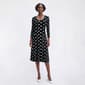 Womens Sami & Jo 3/4 Sleeve Dot A-Line Dress - image 1