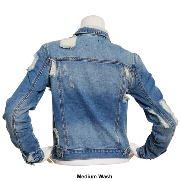 Juniors Almost Famous™ Distressed Denim Jacket