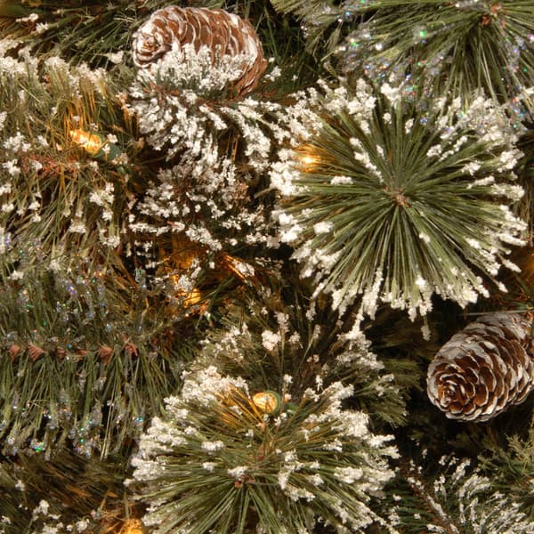 National Tree 18in. LED Glittery Bristle Pine Porch Bush