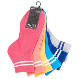 Girls Delia''s 6pk. Sport Stripe Ankle Socks