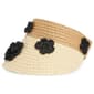 Womens Steve Madden Straw Visor w/Rosettes - image 2