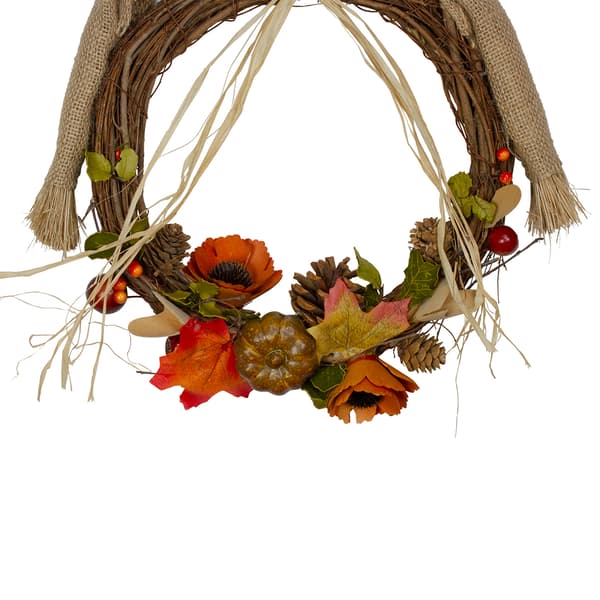 Northlight Seasonal 20in. Fall Scarecrow Wreath Wall D&#233;cor