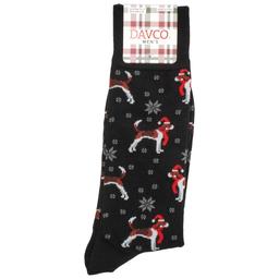 Mens Davco Christmas Foxhound Crew Socks