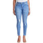 Womens Royalty No Muffin 1 Button High Rise Rip/Tear Skinny Jeans - image 1