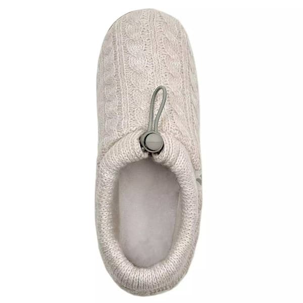Womens Heat Holders® Ava Cable Knit Drawstring Slippers