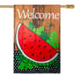 Northlight Seasonal Welcome Watermelon Slice Spring House Flag - image 1