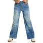 Juniors No Comment Western Print Wide Leg Jeans - image 1