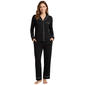 Womens Nicole Miller Long Sleeve Brushed Rib Peached Pajama Set - image 2