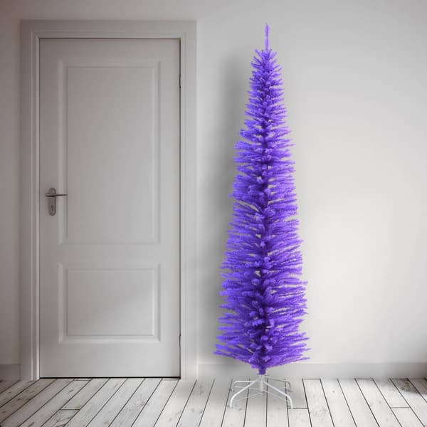 National Tree 7.5ft. Slim Lavender Christmas Tree