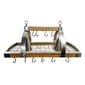 Elegant Designs 2 Bulb Wood & Nickel Pot Rack w/Downlights - image 3