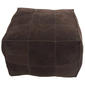 9th & Pike® Rustic Leather Pouf Ottoman - image 4