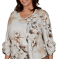 Plus Size Alfred Dunner Regent Street Tie Sleeve Floral Blouse - image 5