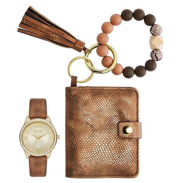 Womens Folio Watch & Cardholder Set - FMDFL2042