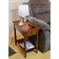 Casual Contemporary Living 2-Tier Acacia End Table with Drawer - image 4