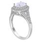 Gemstone Classics&#8482; Sterling Silver Opal & Sapphire Halo Ring - image 2