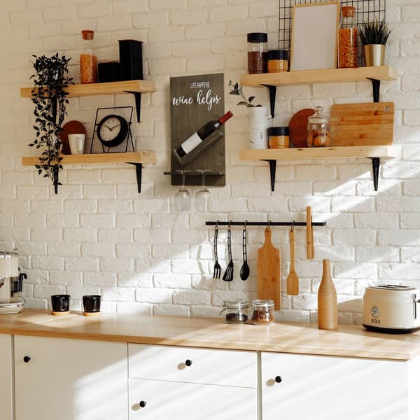 Elegant Designs&#8482; Lucca Wall Mounted Wine Bottle Shelf