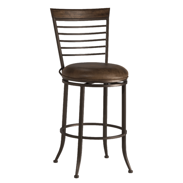 HH2 Home Terrell Commercial Grade Metal Bar Height Swivel Stool