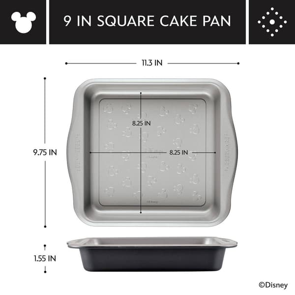 Farberware&#174; Disney Bake w/ Mickey Nonstick 9in. Square Cake Pan
