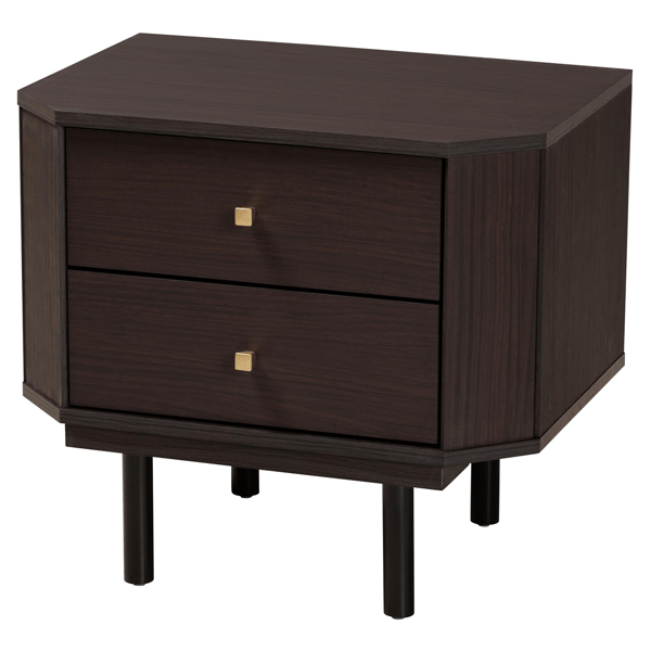 Baxton Studio Norwood Modern Transitional 2 Drawer End Table - image 