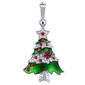 Wearable Art Silver-Tone Christmas Tree Enhancer Pendant - image 1