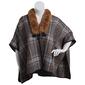 Womens Jones New York Faux Fur Ruana w/Toggle - image 1