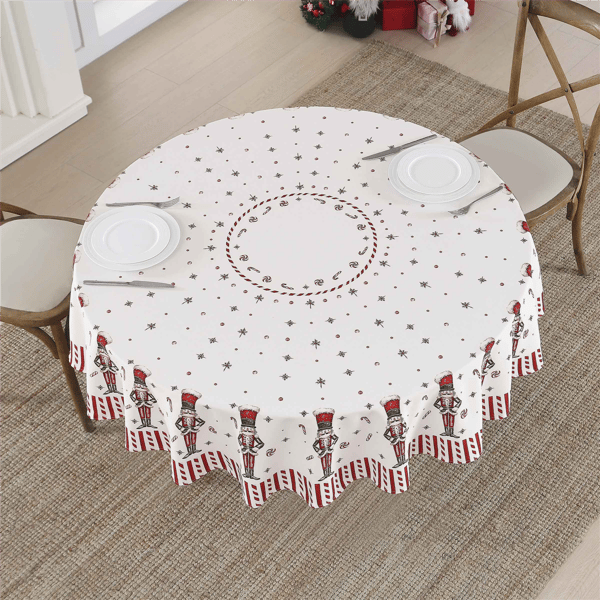 Avanti Linens Nutcracker Candy Tablecloth