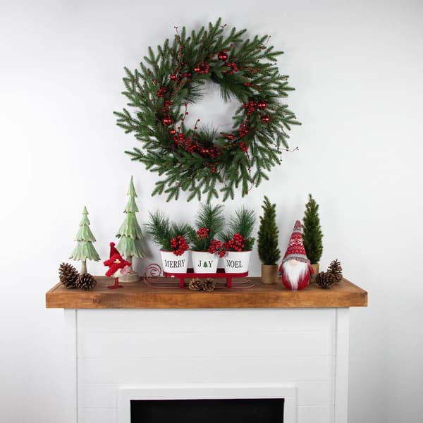 Northlight Seasonal 18.75in. Sleigh Buckets Table Centerpiece