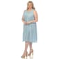 Plus Size White Mark Sleeveless Tiered Chambray Midi Dress - image 3