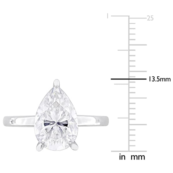 Sterling Silver 3ctw. White Moissanite Solitaire Ring