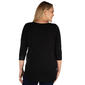 Plus Size 24/7 Comfort Apparel Criss Cross Round Hem Tunic Top - image 2